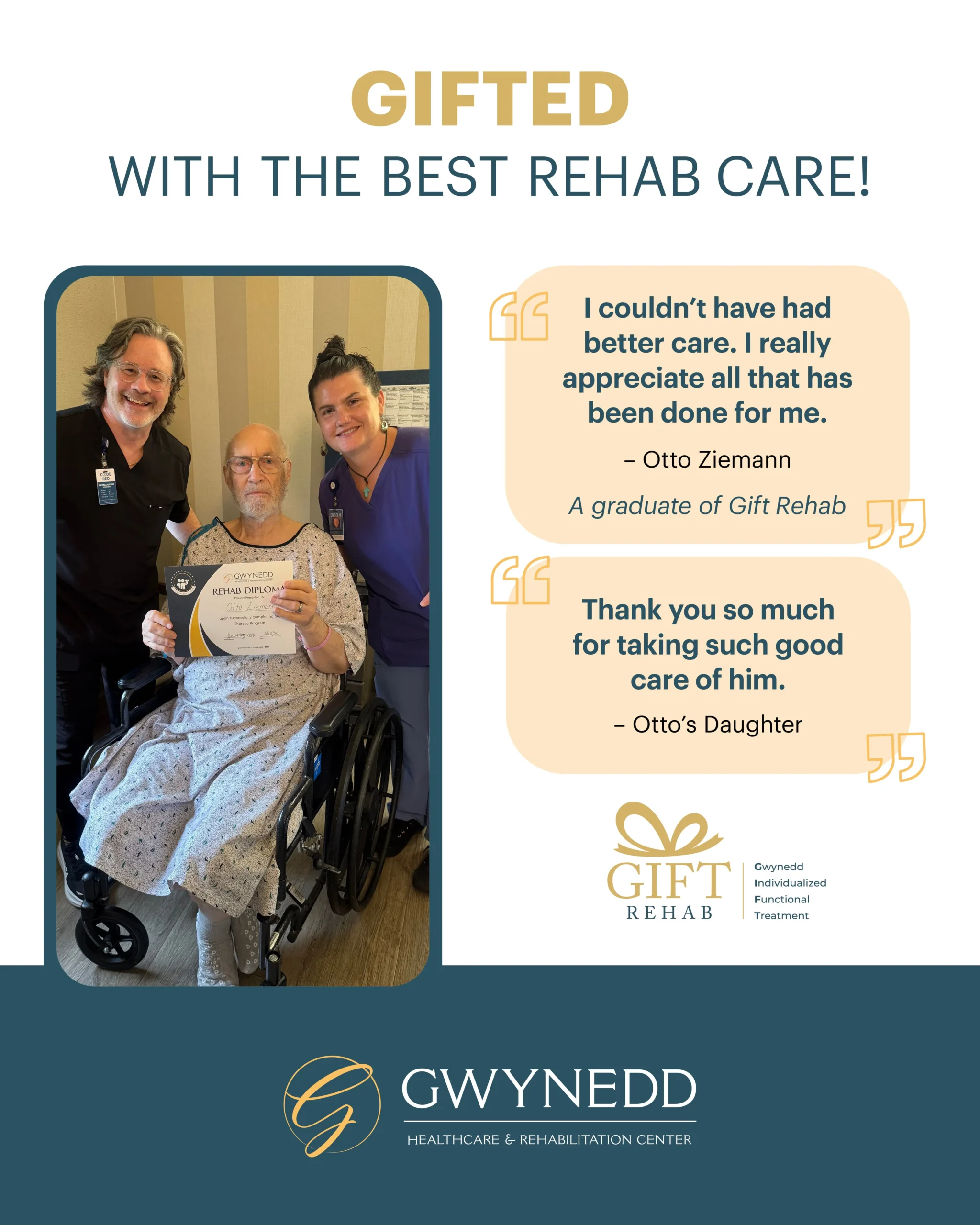 Otto Ziemann: Rehab success story at Gwynedd Healthcare & Rehabilitation Center, PA